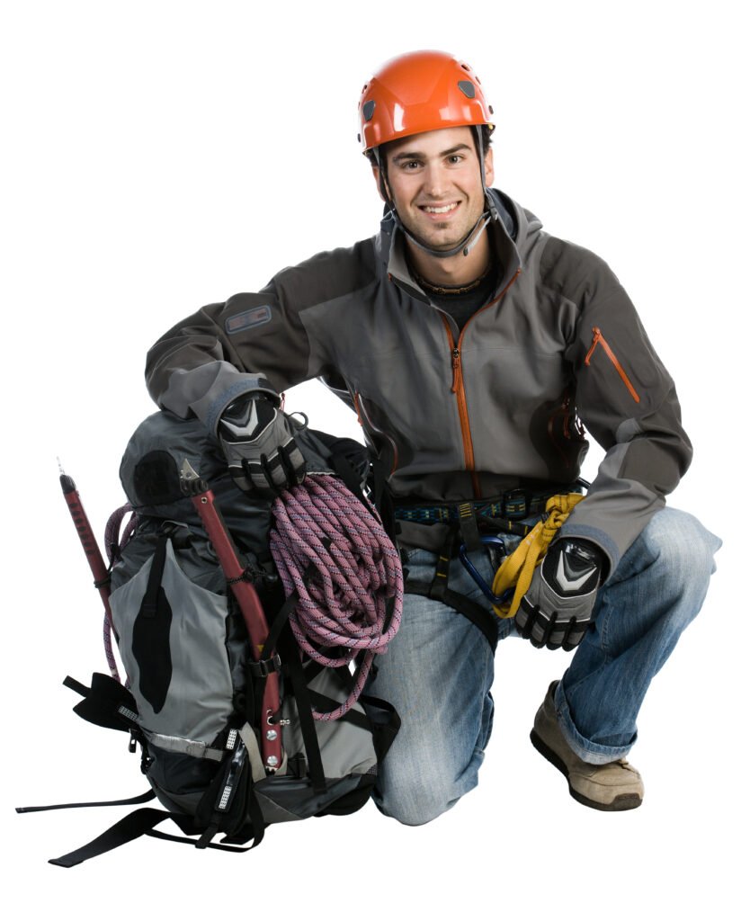 Portrait of mountain climber