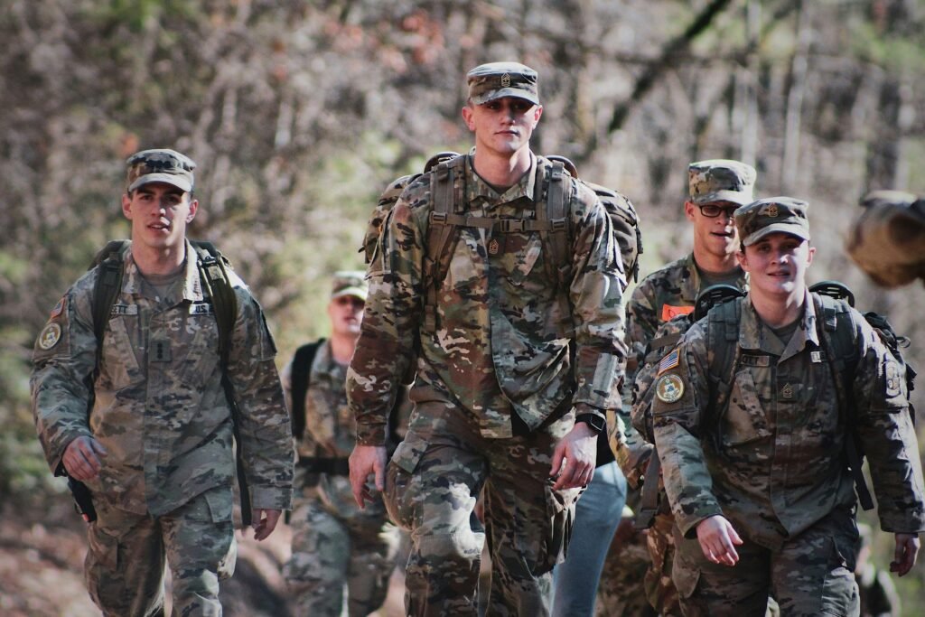 Soldiers walking