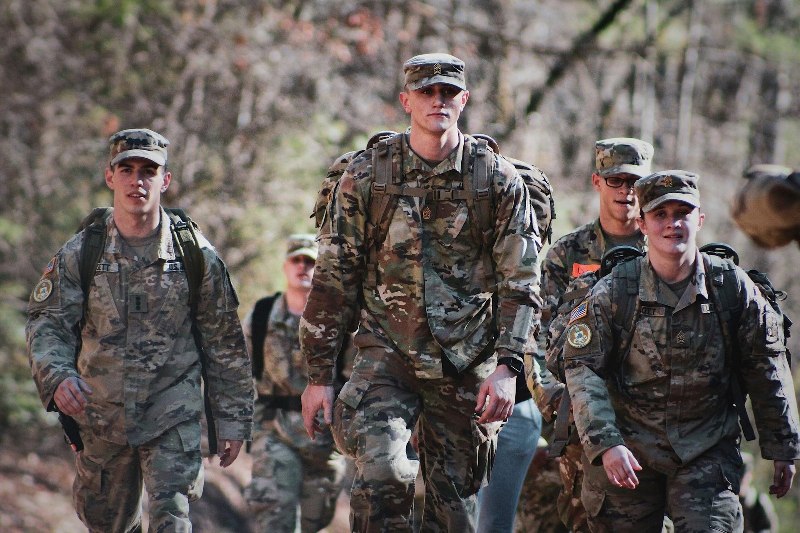 Soldiers walking