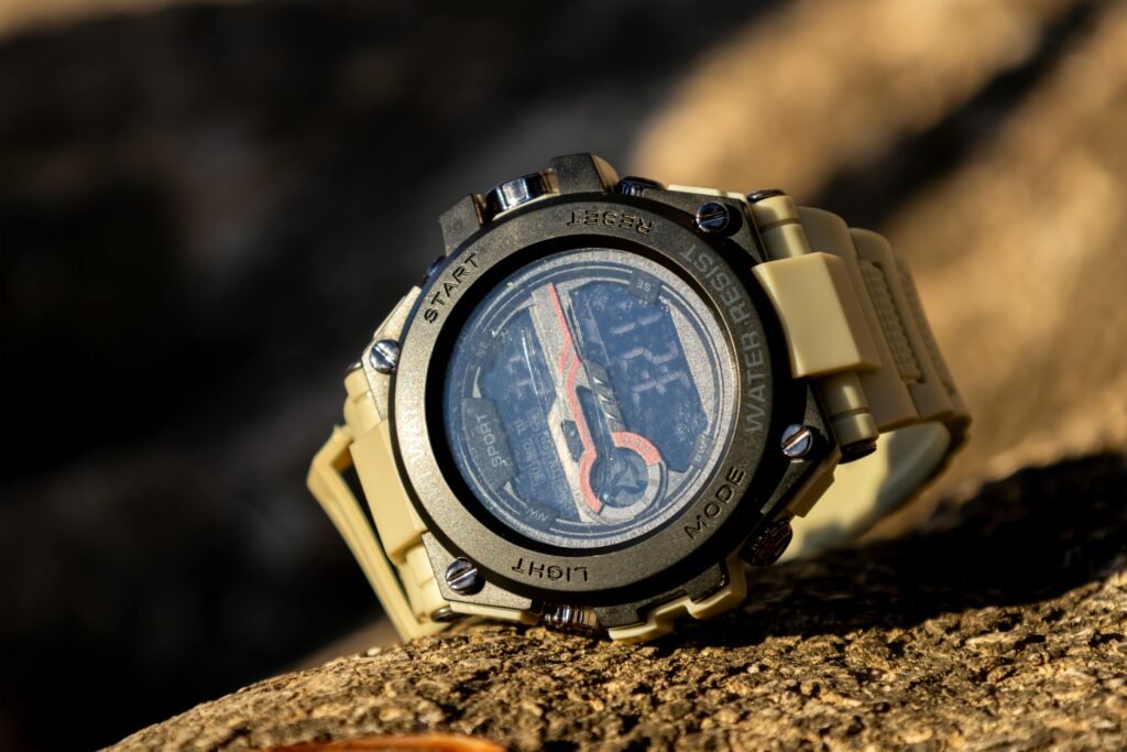Wristwatch on a ground
